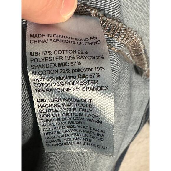 Chicos Sz 2P, 12 Elongated Denim Jacket Stretchy Comfy Utility Chore Lagenlook - Picture 5 of 12